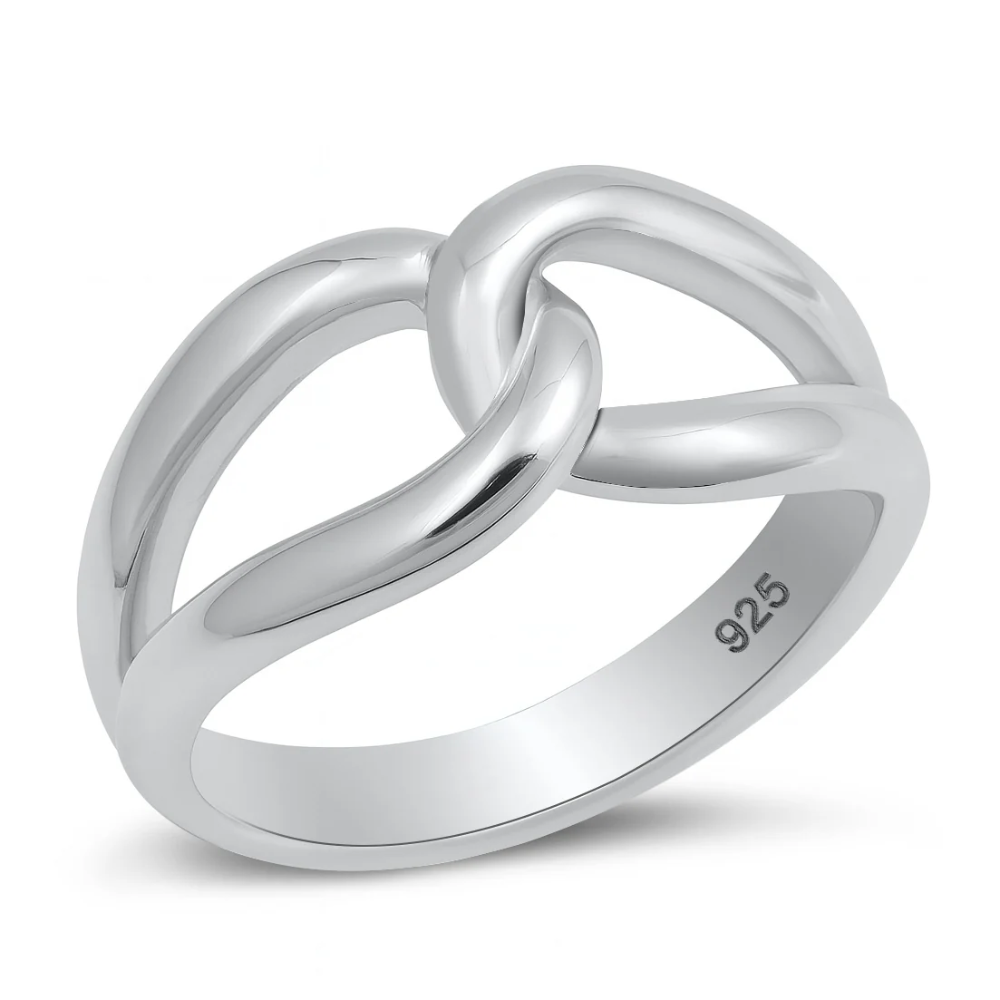 High Polish Love Knot Ring - 925 Sterling Silver