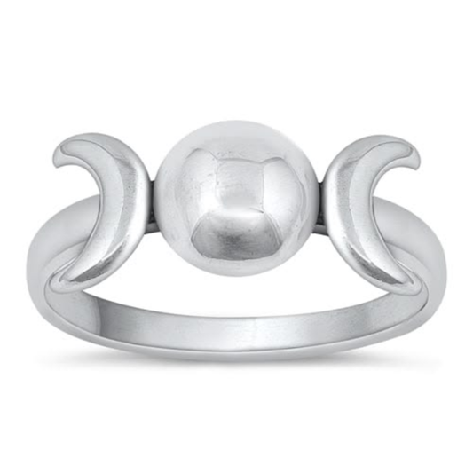 Moon Phase Ring - 925 Sterling Silver