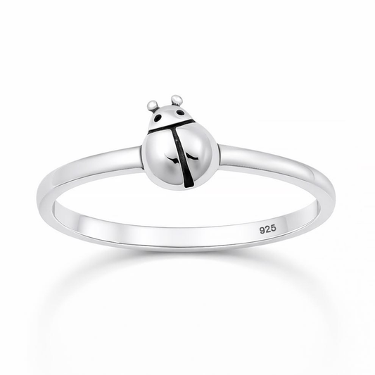 Ladybug Ring - 925 Sterling Silver