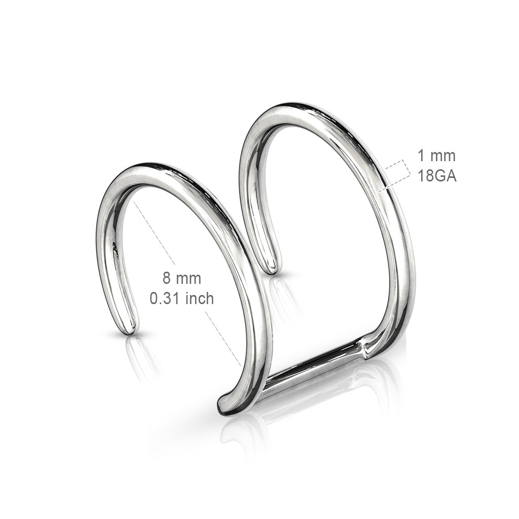 Double Hoop Non-Piercing Cuff