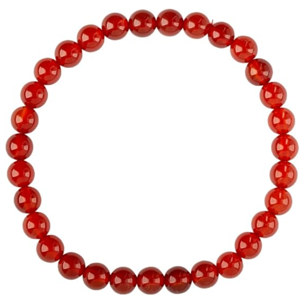 Red Agate Natural Stone Bead Stretch Bracelet