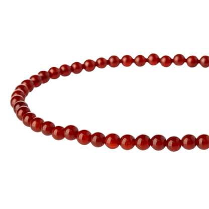 Red Agate Natural Stone Bead Necklace