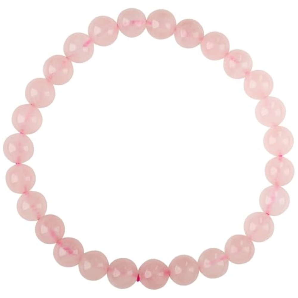 Rose Quartz Natural Stone Bead Stretch Bracelet