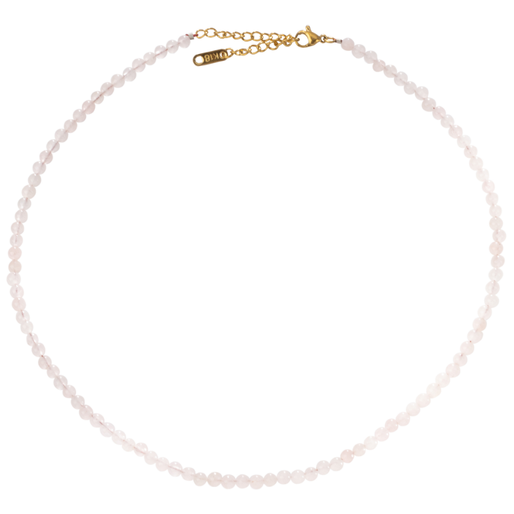 Rose Quartz Natural Stone Bead Necklace