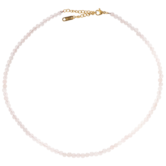 Rose Quartz Natural Stone Bead Necklace