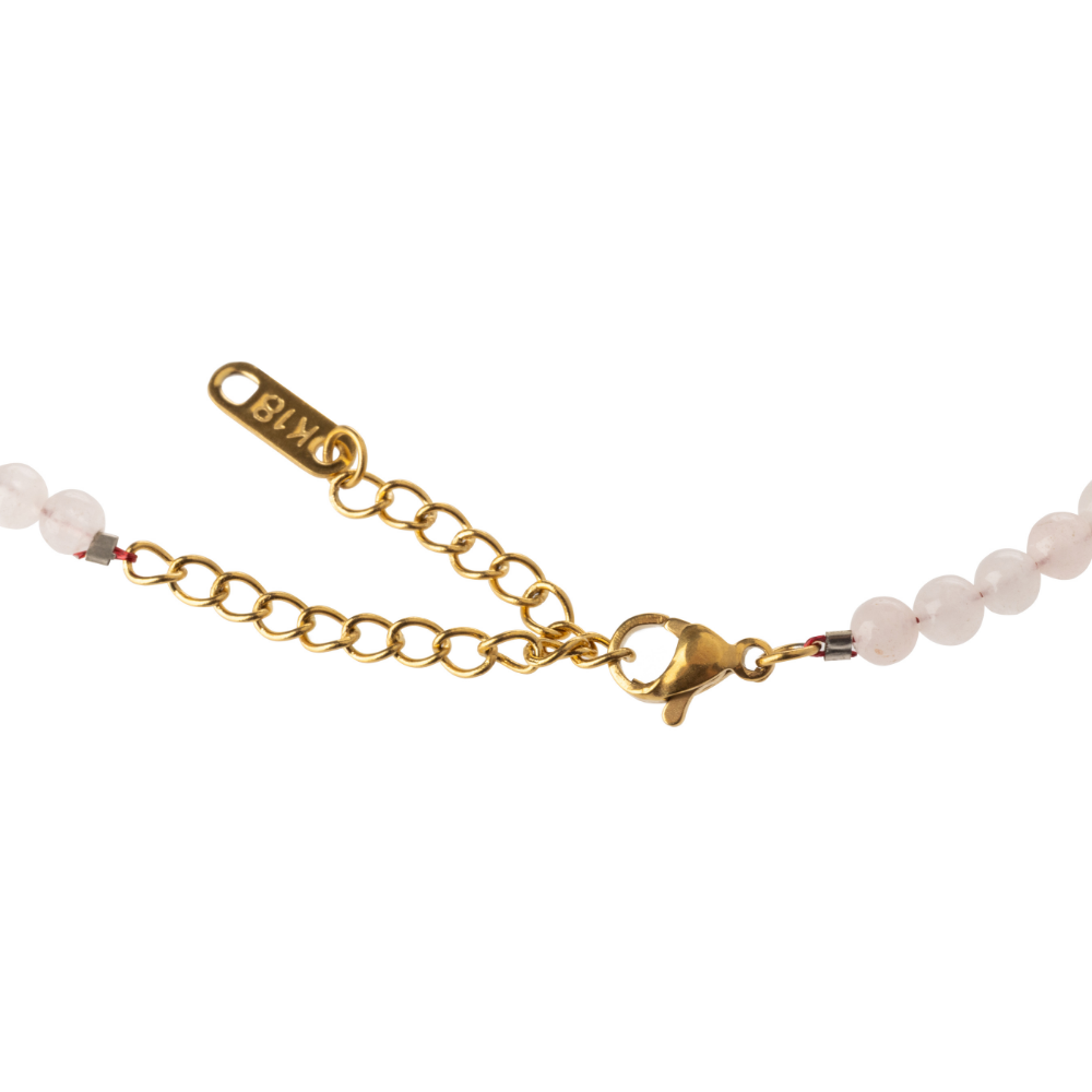 Rose Quartz Natural Stone Bead Necklace