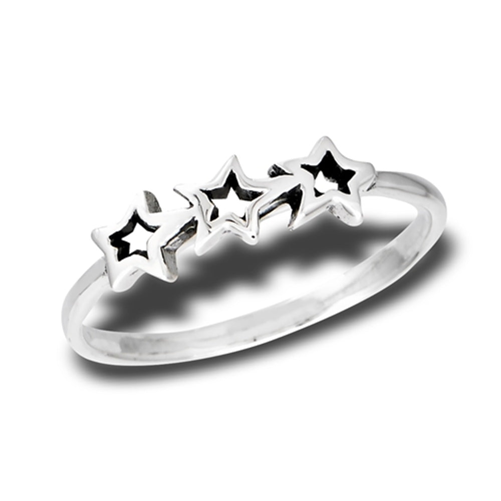 Triple Star Ring - 925 Sterling Silver