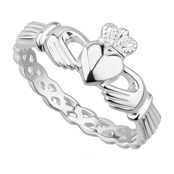 Celtic Weave Claddagh Ring - 925 Sterling Silver – piercedowl