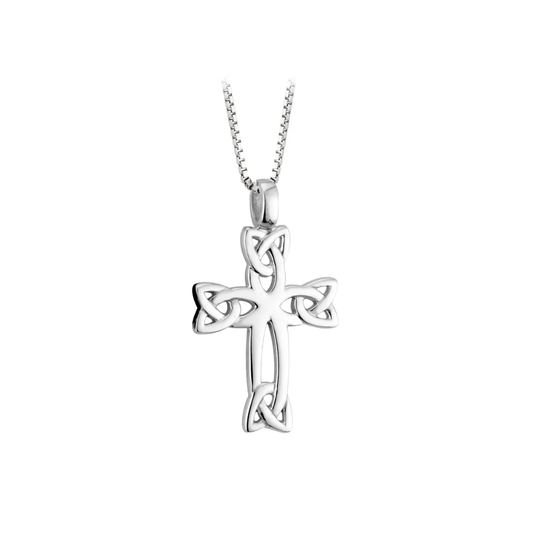 Celtic Cross Pendant Necklace - Sterling Silver