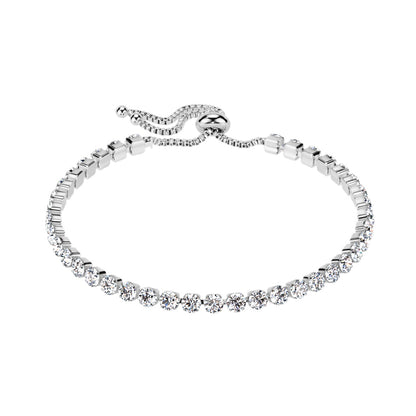 Adjustable CZ Crystal Tennis Bracelet - 316L Stainless Steel