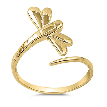 Dragonfly Wrap Ring - 925 Sterling Silver