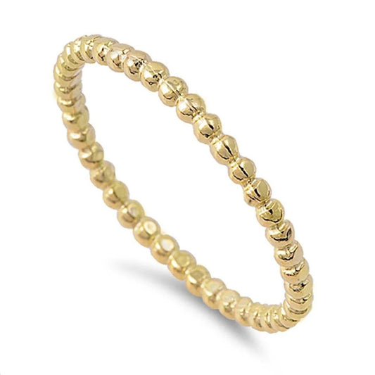 2mm Beaded Stacking Ring - 925 Sterling Silver