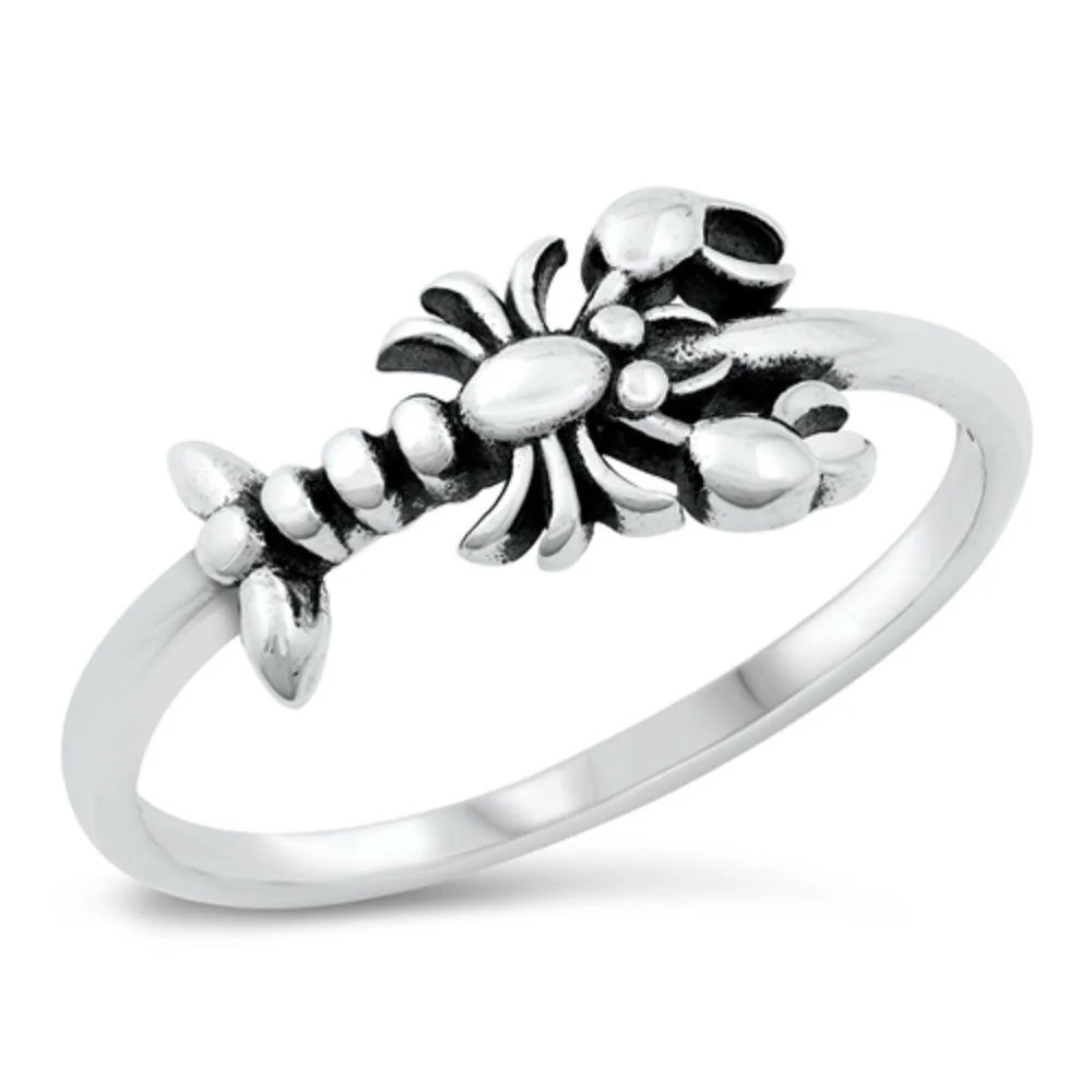 Lobster Ring - 925 Sterling Silver