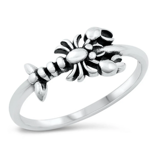 Lobster Ring - 925 Sterling Silver
