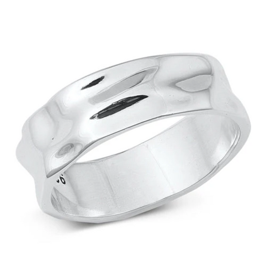Rippled Ring - 925 Sterling Silver