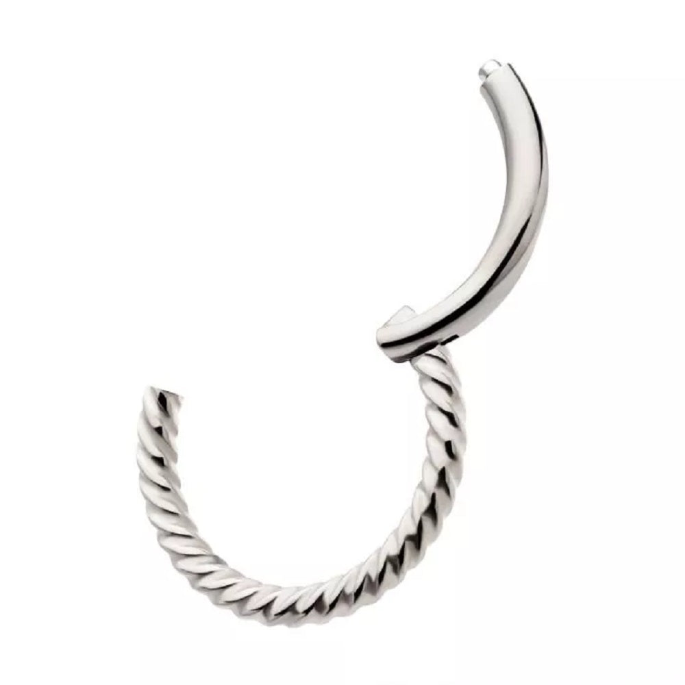 Twisted Rope Design Hinged Segment Ring - 316L Stainless Steel