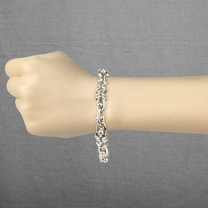 Barbell Chain Link Bracelet - 316L Stainless Steel