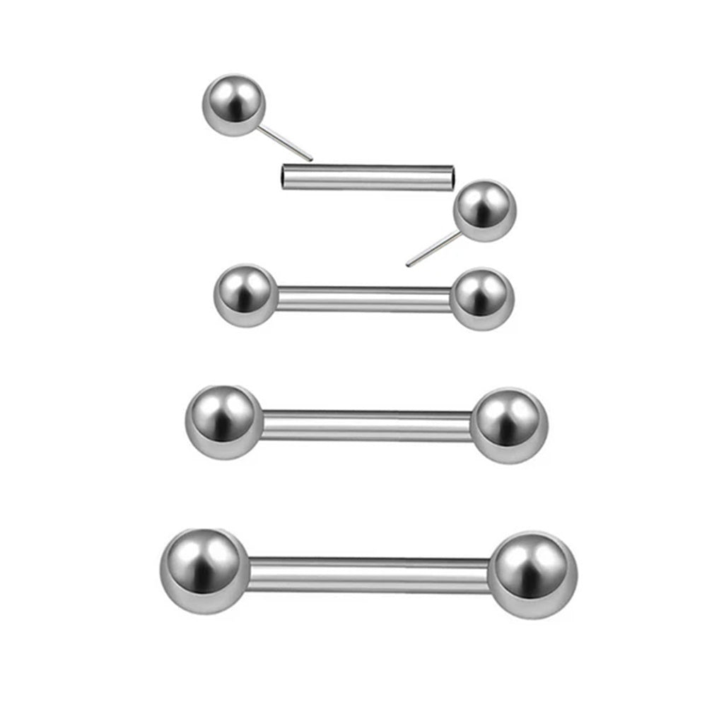 Threadless Push-In Barbells - Pair - ASTM F-136 Implant Grade Titanium