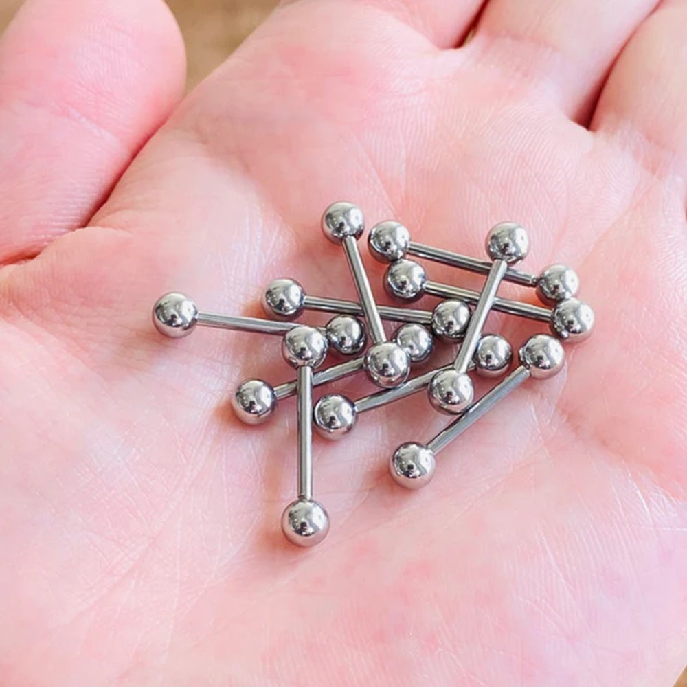 Threadless Push-In Barbells - Pair - ASTM F-136 Implant Grade Titanium