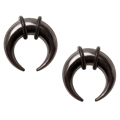 Buffalo Horn Pincher Taper Plugs with O Rings - Pair