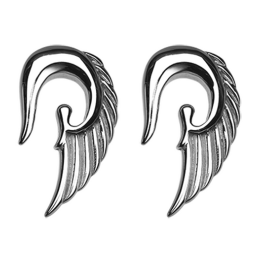 Angel Wing Hanging Tapers - Pair - 316L Stainless Steel