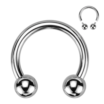 Internally Threaded Circular Horseshoe Barbells - G23 Implant Grade Titanium - Pair