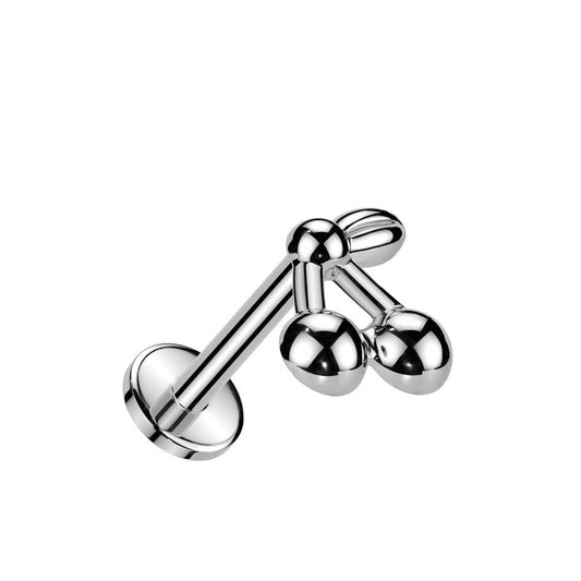 Internally Threaded Cherry Top Flat Back Stud - ASTM F-136 Implant Grade Titanium