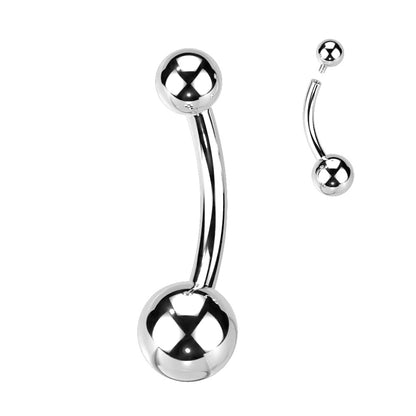 Internally Threaded Belly Button Ring - F136 Implant Grade Titanium