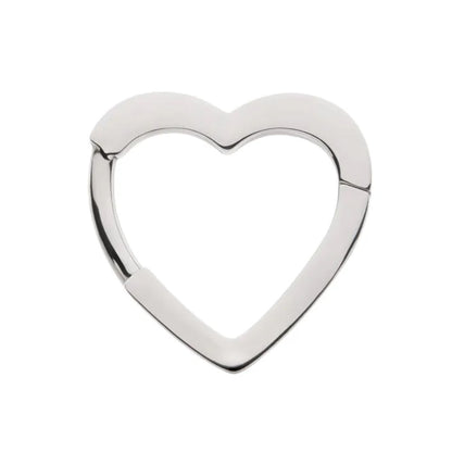 Heart Shaped Hinged Clicker Ring - ASTM F-136 Implant Grade Titanium