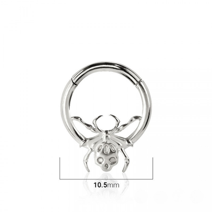 Spider Hinged Segment Clicker Ring - 316L Stainless Steel