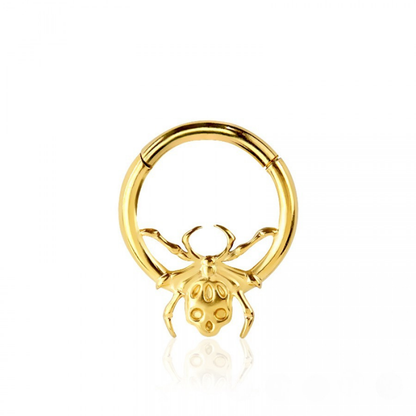 Spider Hinged Segment Clicker Ring - 316L Stainless Steel