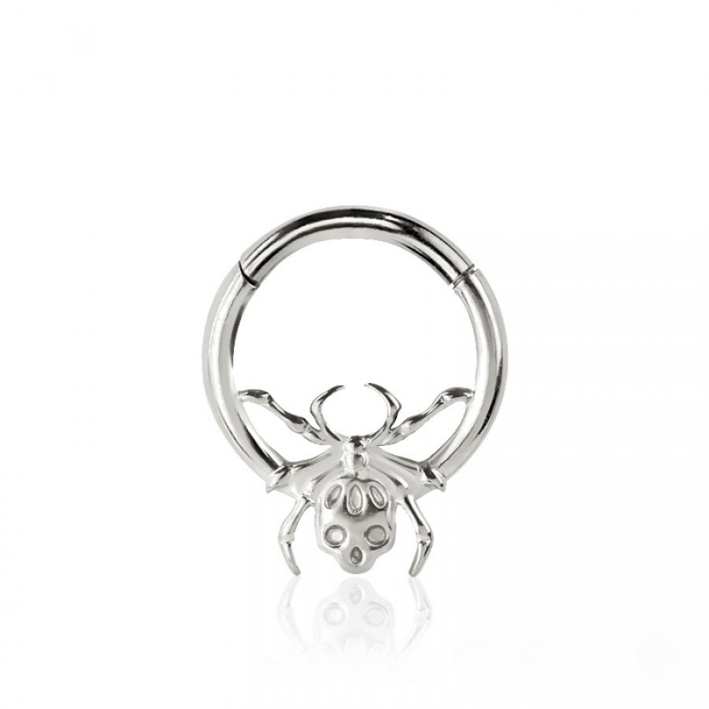 Spider Hinged Segment Clicker Ring - 316L Stainless Steel
