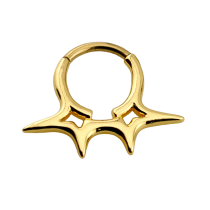 Spiky Starburst Hinged Segment Clicker Ring - 316L Stainless Steel