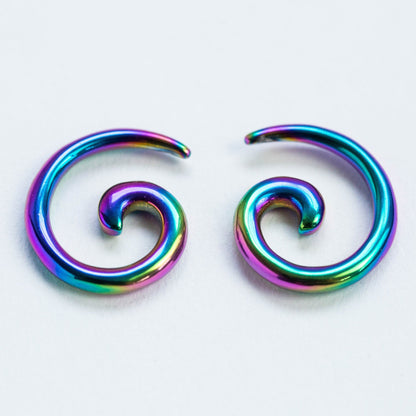 Spiral Tapers - Stainless Steel - Pair