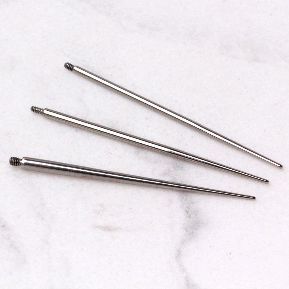 Threaded Insertion Taper for Internally Threaded Jewelry - Implant Grade Titanium