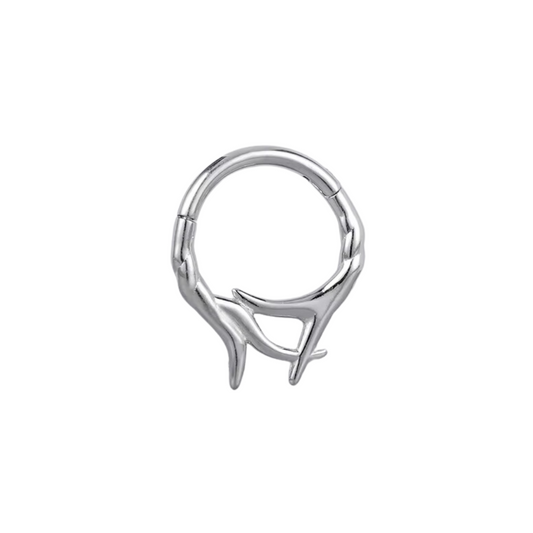 Spiked Thorn Hinged Segment Clicker Ring - 316L Stainless Steel