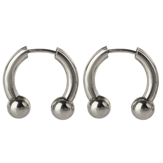 Faux Stretched 8GA Horseshoe Barbell Earrings - Stainless Steel - PRE-ORDER (SHIPS MARCH 2025)