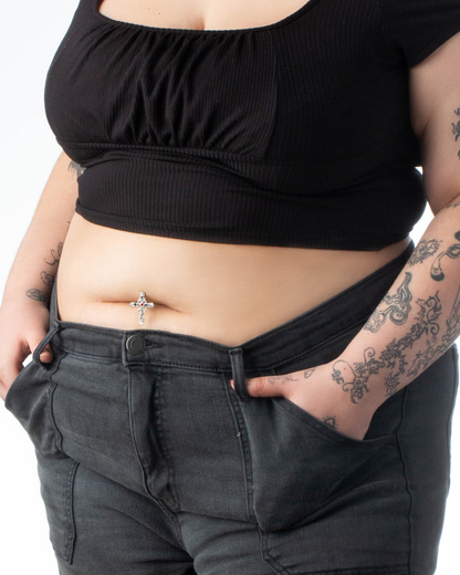 Top of belly button piercing red online