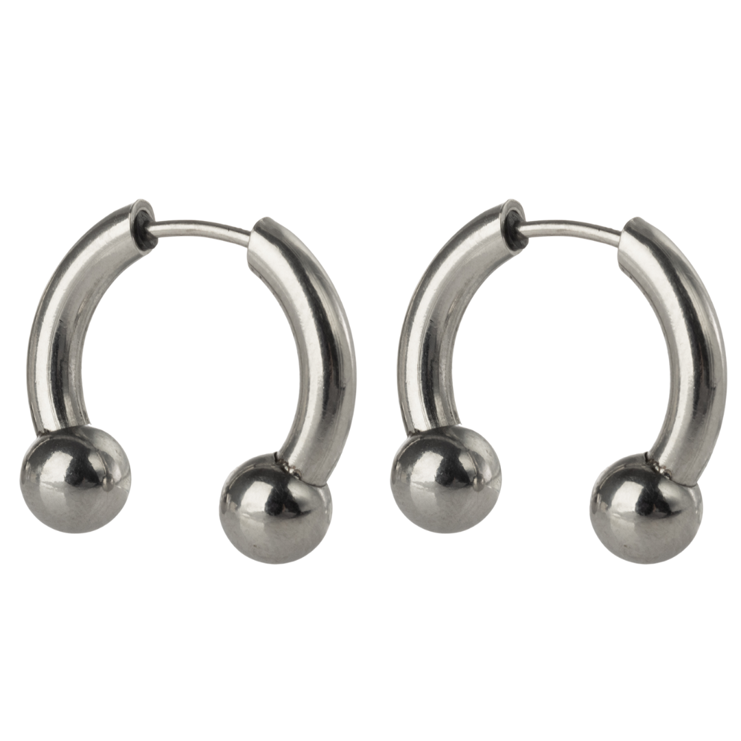 Faux Stretched 8GA Horseshoe Barbell Earrings - Stainless Steel - PRE-ORDER (SHIPS MARCH 2025)