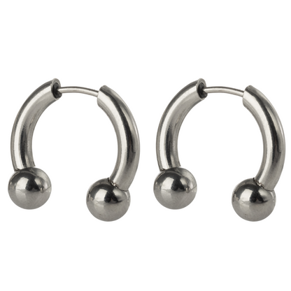 Faux Stretched 8GA Horseshoe Barbell Earrings - Stainless Steel - PRE-ORDER (SHIPS MARCH 2025)