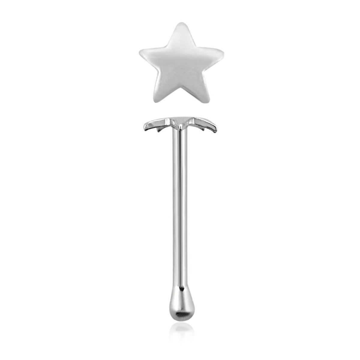 Star Top Nose Bone Stud - 14k Gold