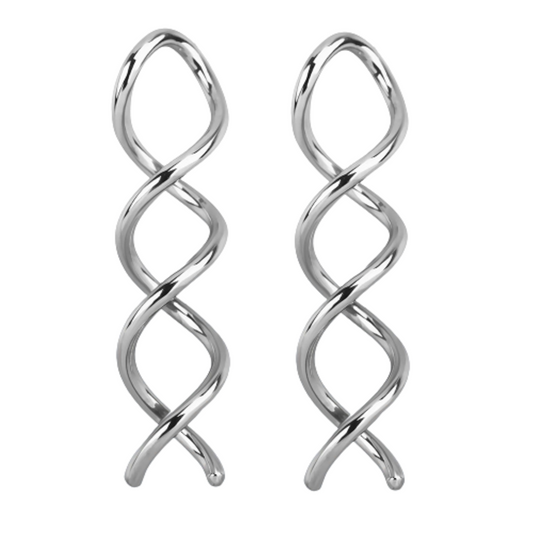 Swirl Twisted Coil Tapers - Surgical Steel