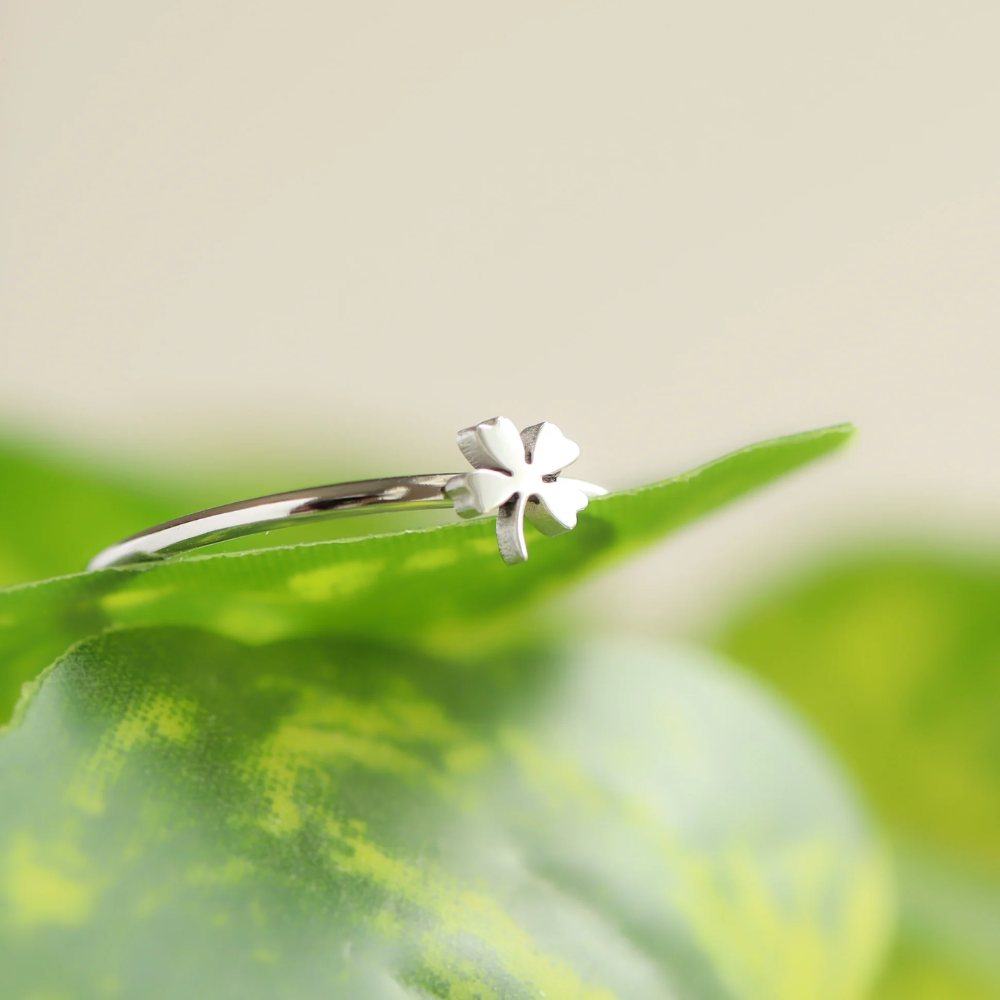 Four Leaf Clover Ring - 316L Stainless Steel