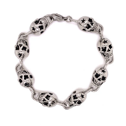 Star Skull Bracelet - Stainless Steel