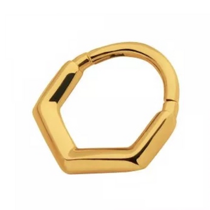 V-Shaped Hinged Segment Clicker Ring - 316L Stainless Steel