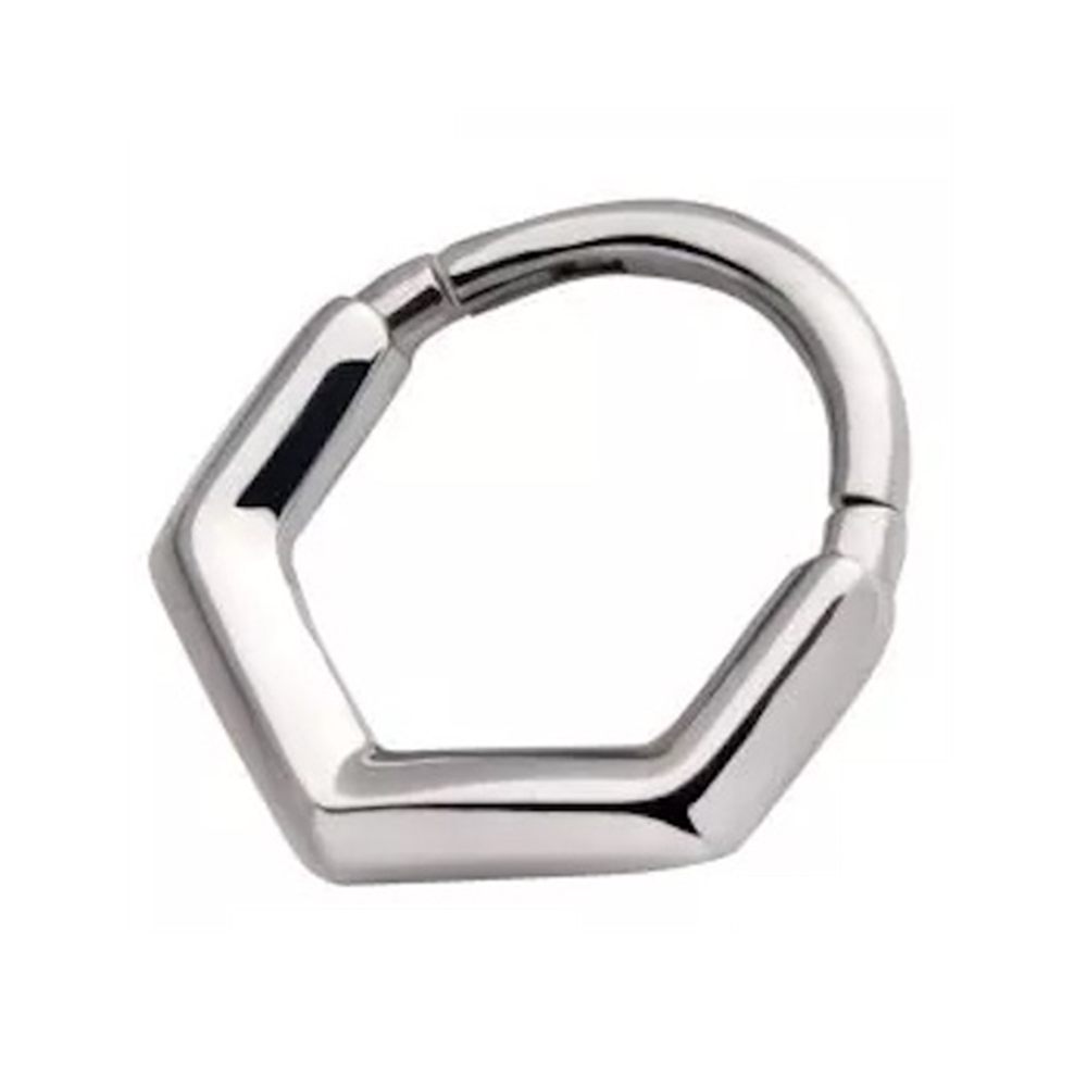 V-Shaped Hinged Segment Clicker Ring - 316L Stainless Steel