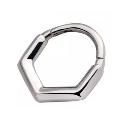 V-Shaped Hinged Segment Clicker Ring - 316L Stainless Steel