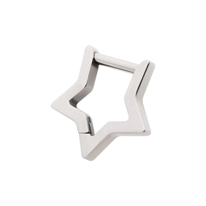 Star Shaped Clicker Ring - Implant Grade Titanium