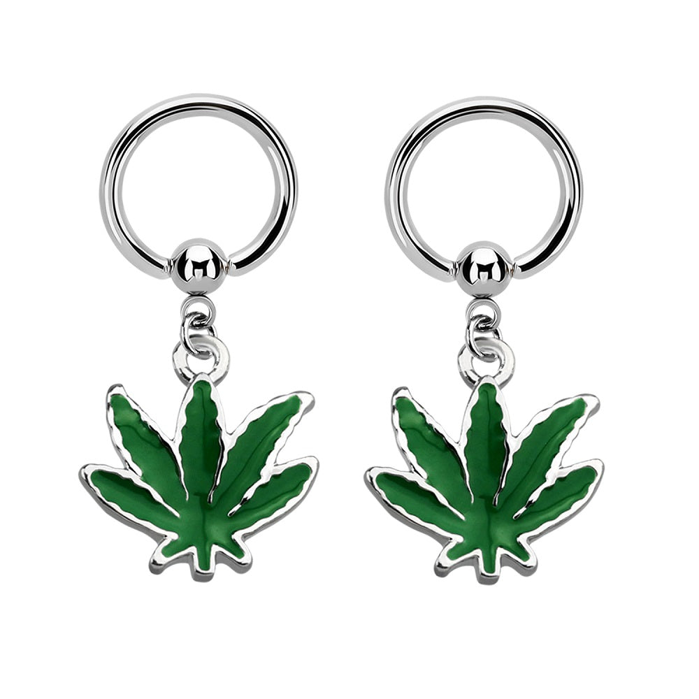 Weed leaf hot sale nipple rings