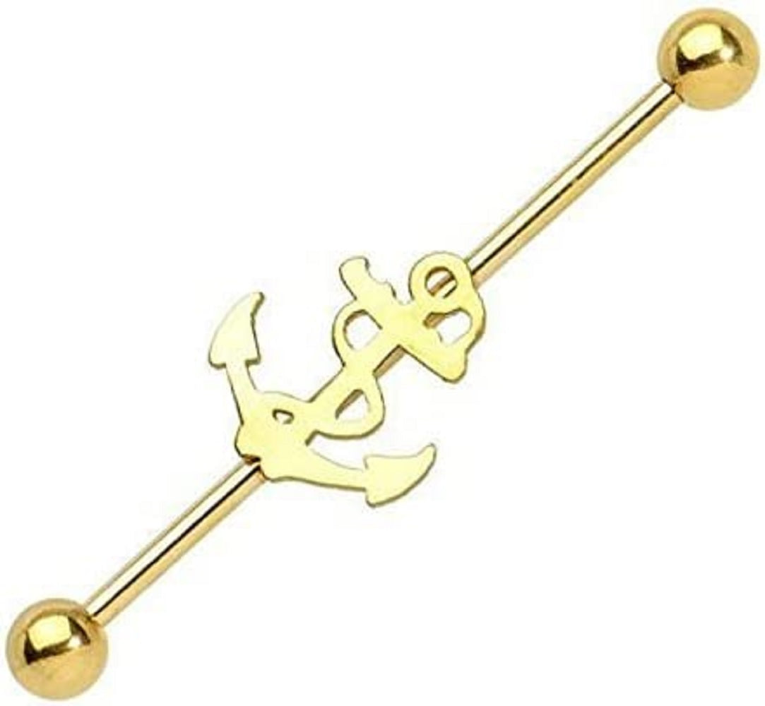 Nautical Anchor Industrial Barbell - Stainless Steel